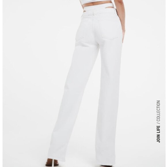 Zara LOW-RISE BAGGY JEANS White Size 34/6 - Picture 6 of 14